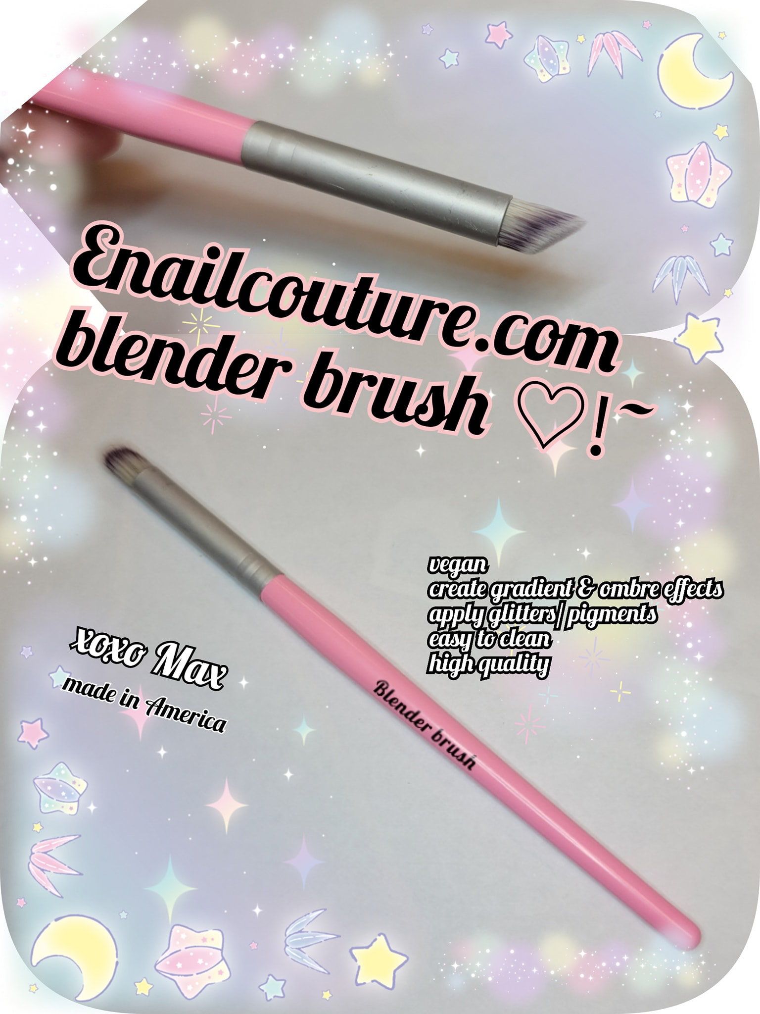 Blender Brush ! (1Pc UV Gel Nail Ombre Brush Nylon Hair Nail Art Gradient Painting Drawing Pen Manicure Brush Tools)