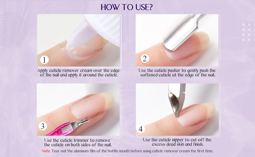 How to remove the nail CUTICLE EASILY, step by step 