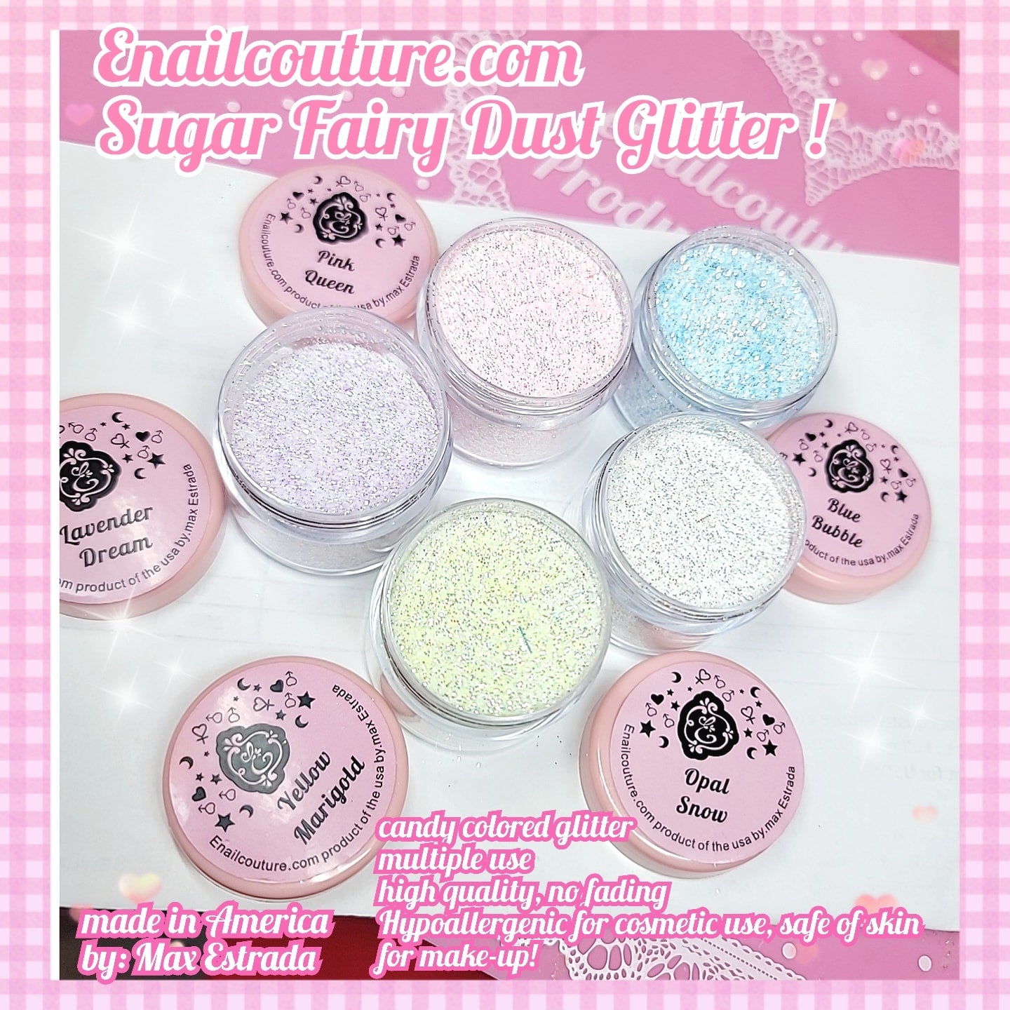 Edible Flakes - Rose Mist by Crystal Candy 