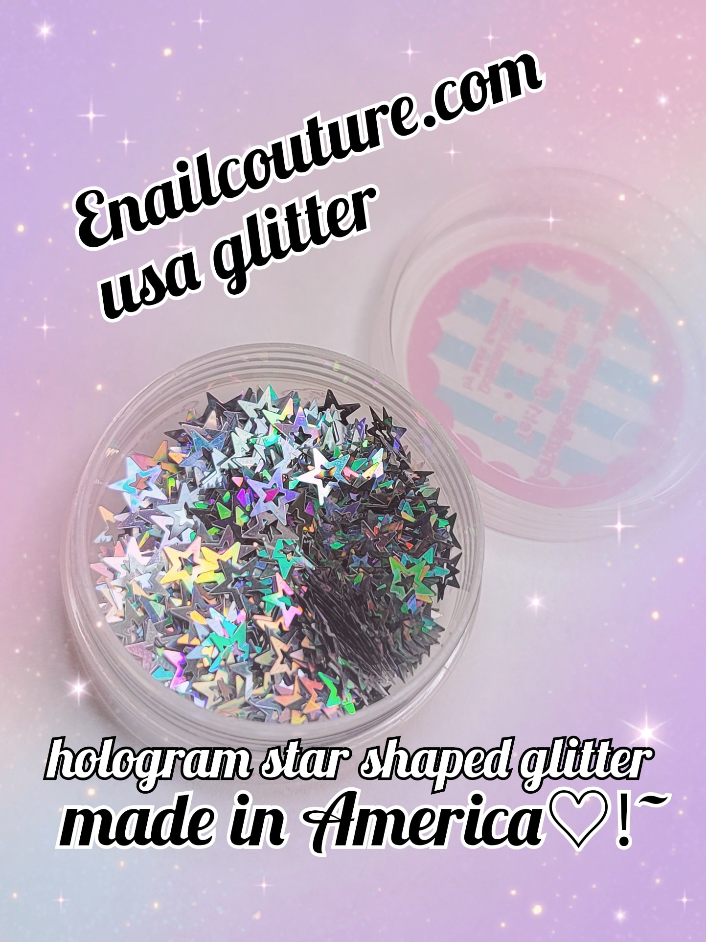 USA glitter - Pure Glitter Mix! (hologram star shapes)