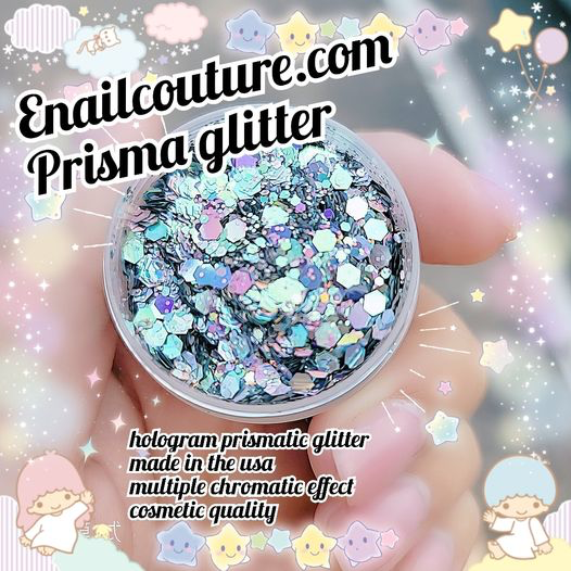 Prisma !~ , Pure Glitter Mix! Hologram prismatic chrome glitter (Metallic Shining Flakes Nail Art Decoration Decals Iridescent Sparkly Mermaid Nail Powder for Nail Eye Body Face Art Accessories)