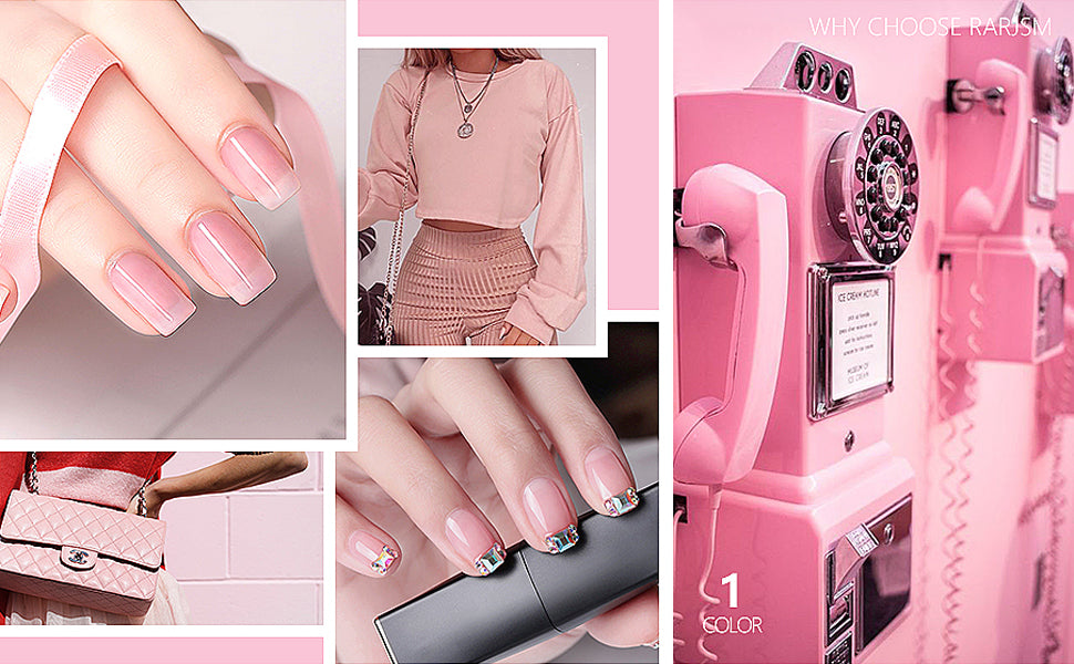 Milky Pink Shinee (Milky pink Gel Nail Polish,TranslucentJelly Nude Pink Gel Polish LED Manicuring Varnish)